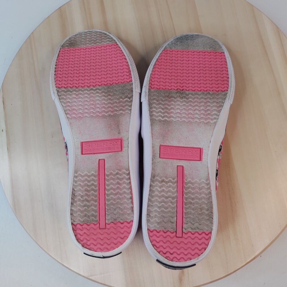 Sperry Vineyard Vines Seaside Gingham Pink & White Sneakers Big Kids US 5M - Picture 11 of 15